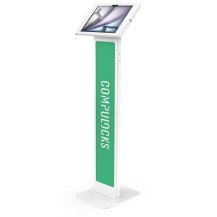 Compulocks iPad Air M2 13' (2024), Apex Enclosure Brandable Floor Stand - White