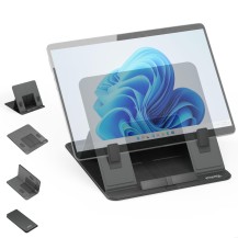 Plugable Technologies Foldable Laptop Stand with 4 Adjustable Angles for Tablets and Laptops up to 16', MacBook and PC, iPad...