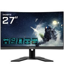 GIGABYTE G27QC A 27' QHD Curved Gaming Monitor - 2560 x 1440, 1500R, 165Hz, 1ms, 250 cd/m², HDR Ready, HDMI 2.0, Displayport 1.2