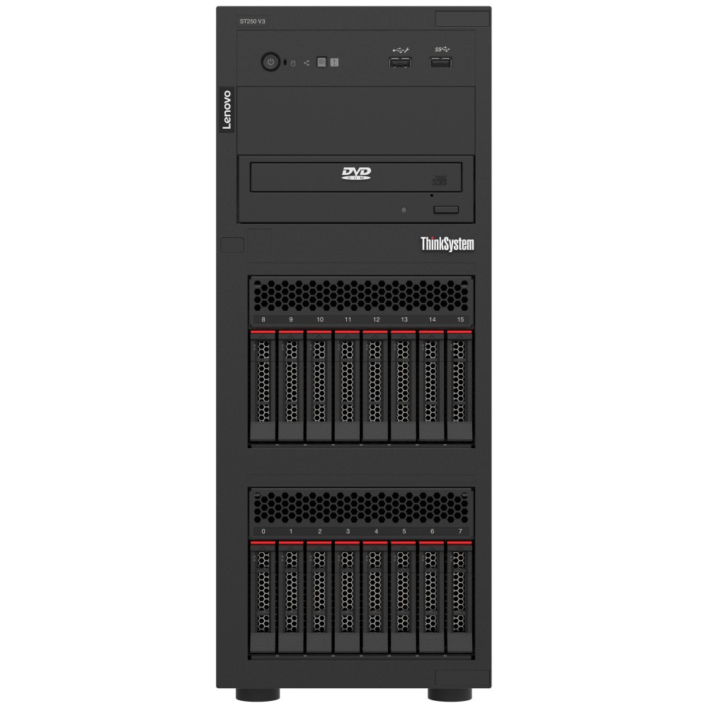 Lenovo ThinkSystem ST250 V3 server Tower Intel Xeon E E-2434 3.4 GHz 16 GB DDR5-SDRAM 300 W