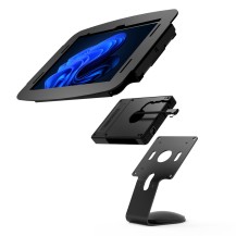 Compulocks Surface Pro 8-10 Space Enclosure Core Counter Stand or Wall Mount Plus Hub Black