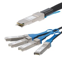 StarTech.com MSA Uncoded Compatible 1m 40G QSFP+ to 4x SFP+ Direct Attach Breakout Cable Twinax - 40GbE QSFP+ to 4x SFP+...
