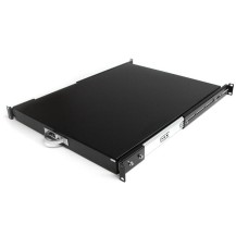 StarTech.com 1U Sliding Server Rack Mount Keyboard Shelf Tray, 55lbs (25Kg), 22in (55cm) Deep Steel Pull Out Drawer for 19'...