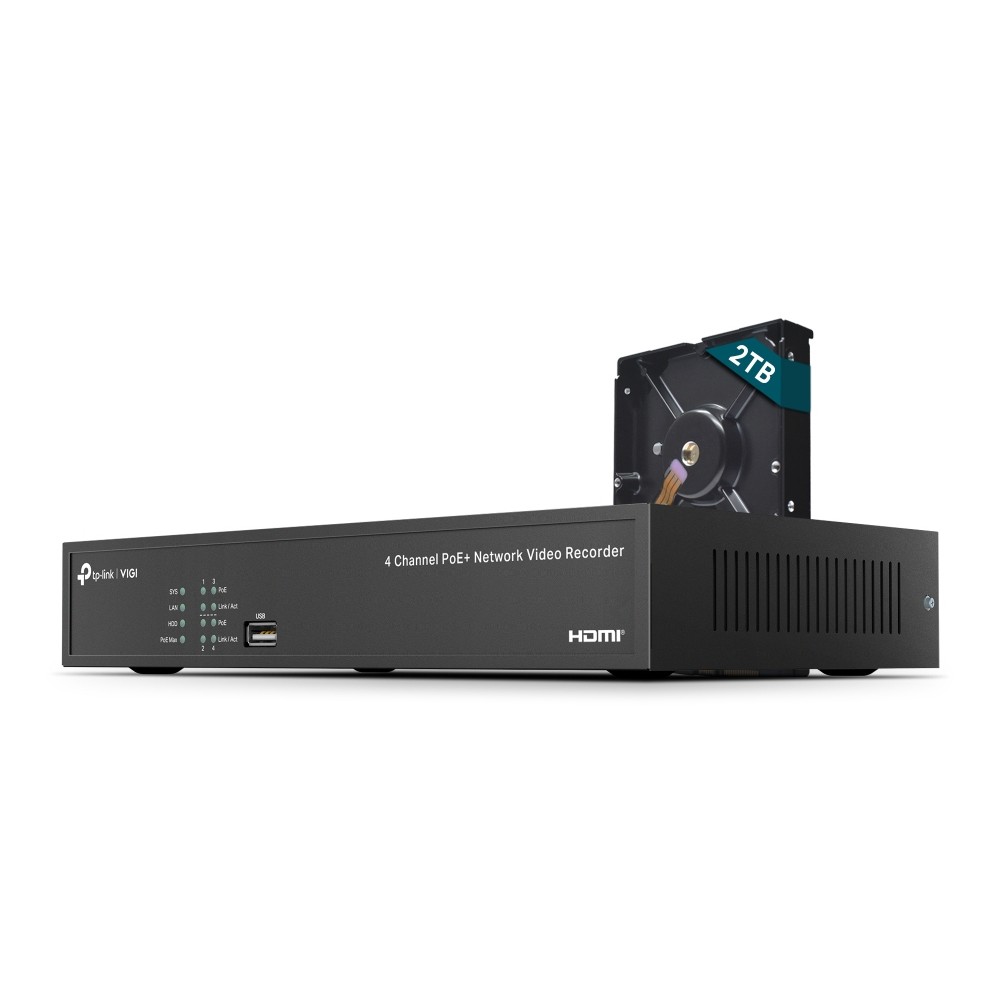 TP-Link VIGI NVR1004H-4P-2TB Black