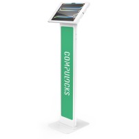 Compulocks iPad Pro M4 13' (2024), Apex Enclosure Brandable Floor Stand - White