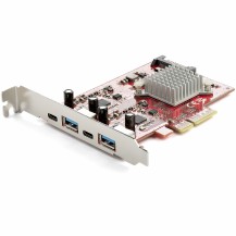StarTech.com 4-Port USB PCIe Card - 10Gbps USB PCI Express Expansion Card w/ 2 Controllers - 2x USB-C & 2x USB-A ports (USB...