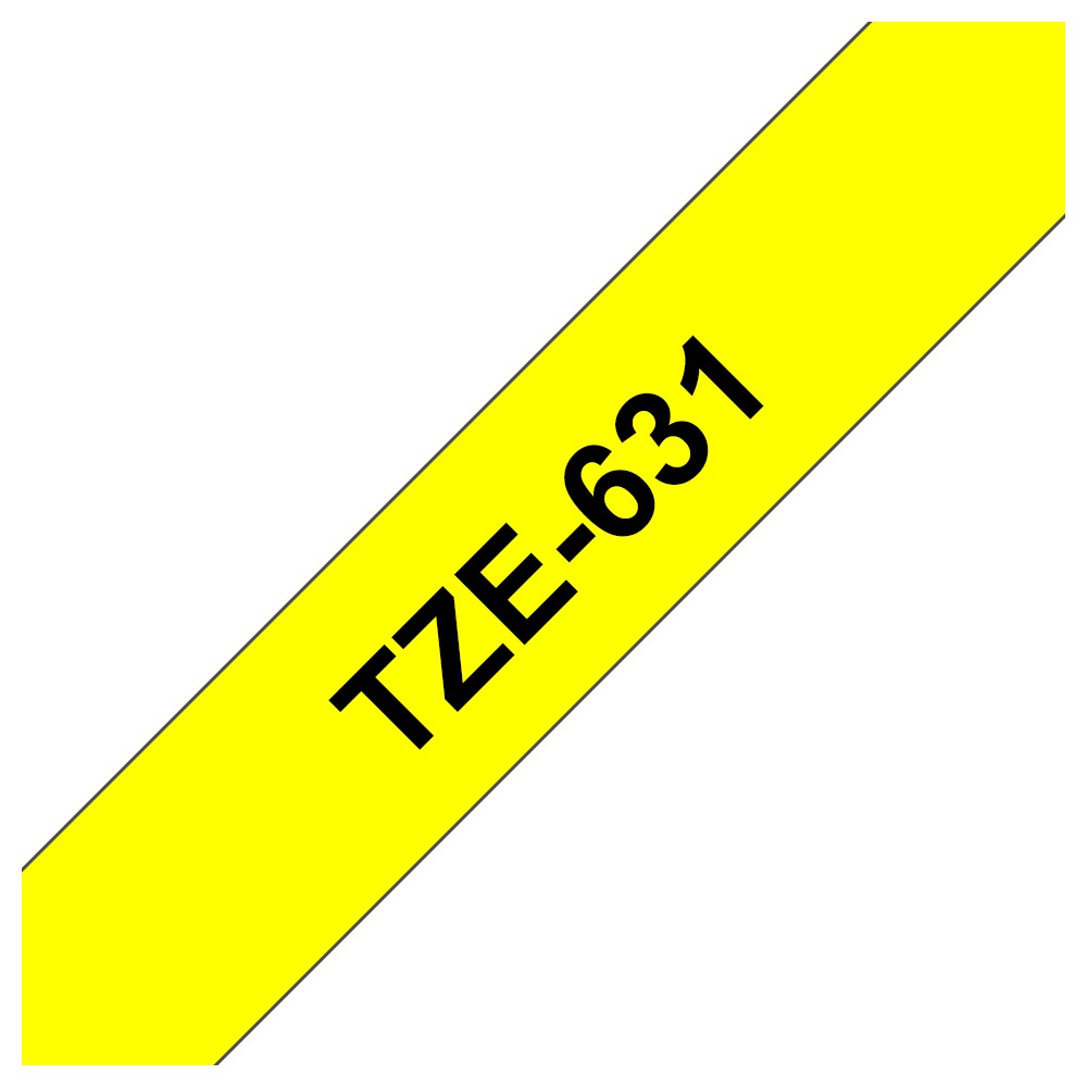 Brother TZE-631 label-making tape Black on yellow