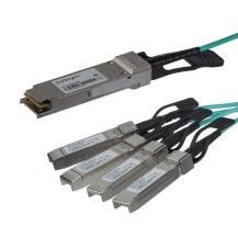 StarTech.com AOC Breakout Cable for Cisco QSFP-4X10G-AOC10M - 15m/49ft 40G 1x QSFP+ to 4x SFP+ AOC Cable - 40GbE QSFP+ Active...