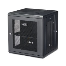 StarTech.com 4-Post 12U Wall Mount Network Cabinet with 1U Shelf, 19' Hinged Wall-Mounted Server Rack for Data / AV /...