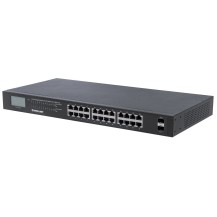 Intellinet 24-Port Gigabit Ethernet PoE+ Switch with 2 SFP Ports, LCD Display, IEEE 802.3at/af Power over Ethernet (PoE+/PoE)...