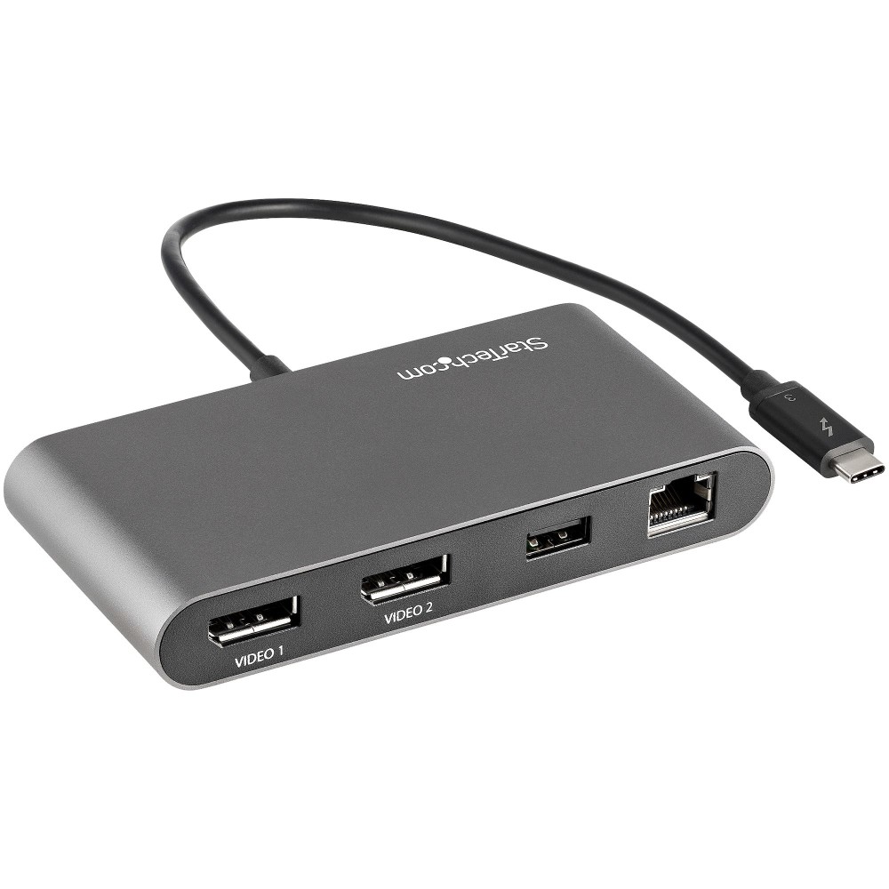 StarTech.com Thunderbolt 3 Mini Dock - Portable Dual Monitor Docking Station with DP 4K 60Hz, 1x USB-A Hub (USB 3.0/5 Gbps)...