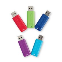 Verbatim PinStripe USB flash drive 64 GB USB Type-A 3.2 Gen 1 (3.1 Gen 1) Blue, Green, Red
