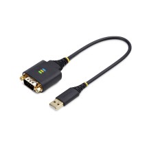 StarTech.com 1ft (30cm) USB to Serial Adapter Cable, COM Retention, Interchangeable Nuts/Screws, USB-A to DB9 RS232, FTDI IC...