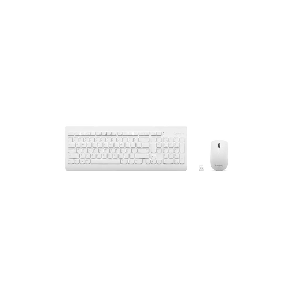 Lenovo GX30W75336 keyboard Mouse included Universal USB + Bluetooth QWERTY White
