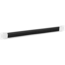 Rackmount.IT 1U Blind Plate with Brush - WHITE Side plate