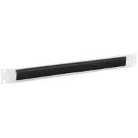 Rackmount.IT 1U Blind Plate with Brush - WHITE Side plate