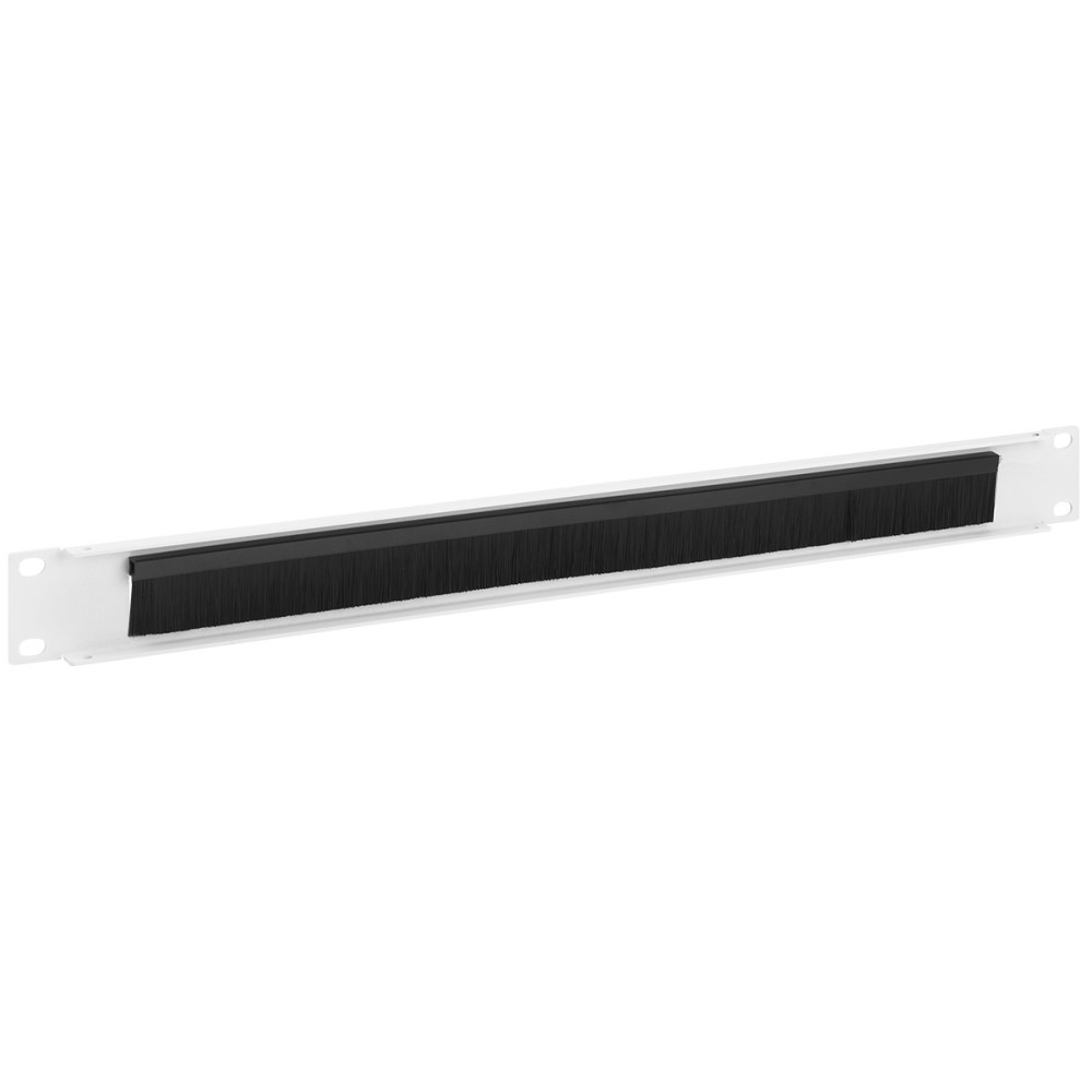 Rackmount.IT 1U Blind Plate with Brush - WHITE Side plate