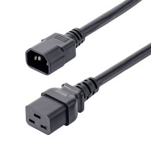 StarTech.com 6ft (1.8m) Heavy Duty Power Cord, C14 to C19, 15A 250V, 14AWG, Heavy Gauge PDU Power Cable, Replacement Server...