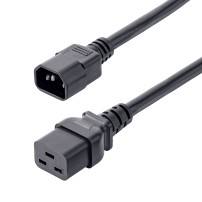 StarTech.com 6ft (1.8m) Heavy Duty Power Cord, C14 to C19, 15A 250V, 14AWG, Heavy Gauge PDU Power Cable, Replacement Server...