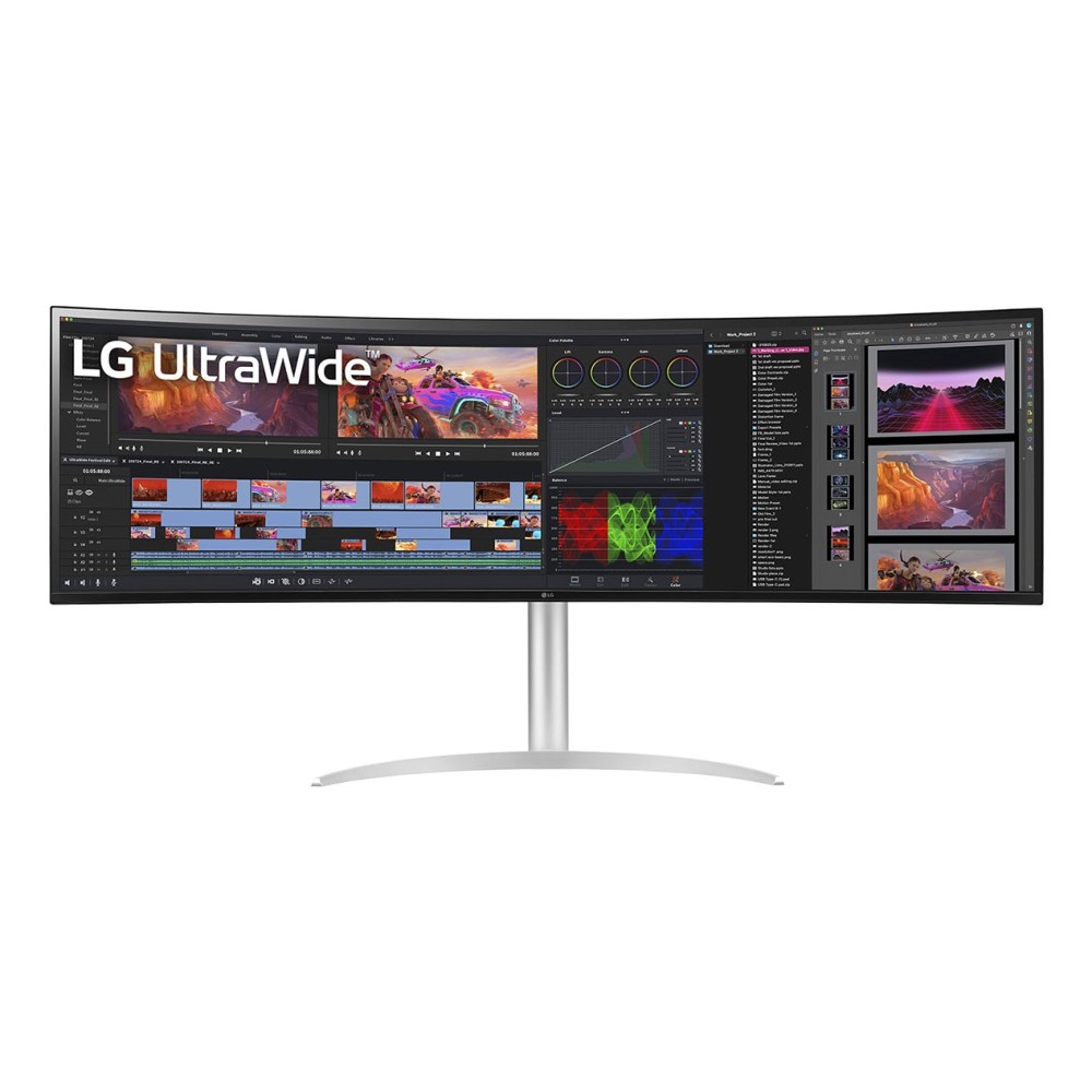 LG 49BQ95C-W computer monitor 124.5 cm (49') 5120 x 1440 pixels UltraWide Dual Quad HD White