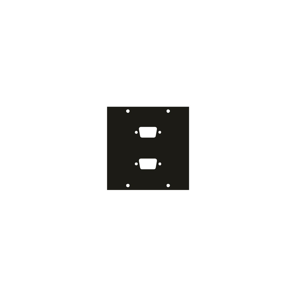 Middle Atlantic Products 2DB9 socket-outlet VGA Black Middle Atlantic Products 2DB9 socket-outlet VGA Black