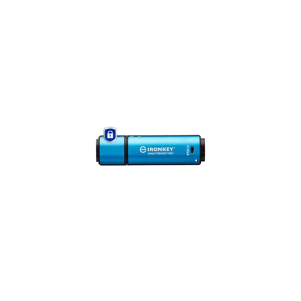 Kingston Technology IronKey 512GB USB-C Vault Privacy 50C AES-256 Encrypted, FIPS 197