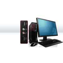 Lenovo ThinkCentre M58p Intel® Core™2 Duo E8400 2 GB DDR3-SDRAM 160 GB Intel® GMA 4500M Windows Vista Business SFF PC Black